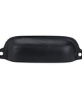 Cast Iron Bin Pulls Set Of 10 3.5 Inch Drawer Pulls Vintage Black Cabinet Handles in rustic antique finish, front view