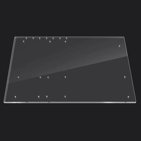 Top view of clear acrylic Open Air ATX Test Bench PC Case panel for overclocking, gaming, and easy maintenance.