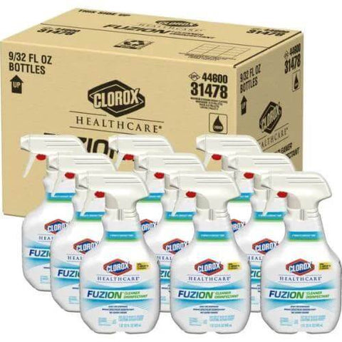 Clorox Healthcare Fuzion Cleaner Disinfectant Spray, 32 oz bottles, 9-pack case