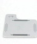 SEMT-Chrome state inspection tag renewal holder plate for motorcycles; metal chrome finish, front view