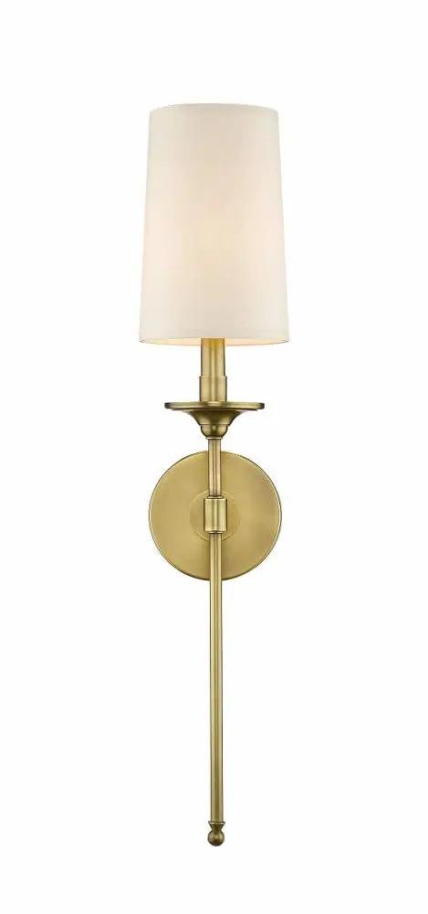 1 Light Wall Sconce in Rubbed Brass Finish for Bathroom Hallway or Bedroom Transitional Coastal Modern Steel Wall Mount Light 807-1S-RB