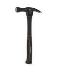 18 Oz Electrician Hammer With Extended Neck For Tight Spaces, Romex Staple Remover, Tether Hole For Safety, Drop Forged Steel Construction