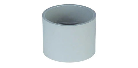 5 Pack 3/4 Inch PVC Couplings For Rigid Non Metal Conduit, DIY Friendly Socket Fittings, Easy Install, Solvent Cement Ready, Durable PVC Plumbing Hardware, gray PVC coupling