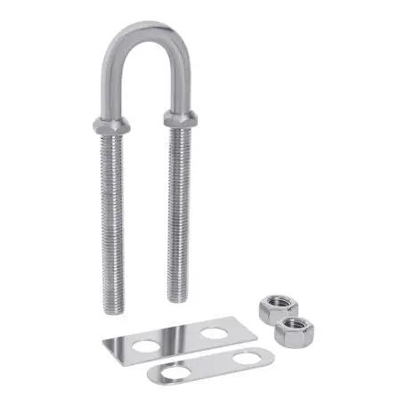 Heavy-Duty Marine Bow And Stern Eye Set With Nuts Made From 304 Stainless Steel, 3/8 Inch Diameter, 3 Inch Thread, Corrosion-Resistant Hardware