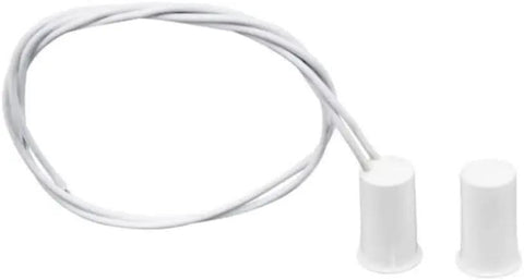 Recessed Magnetic Door Switch RC-33 NC For Security Window Or Door Contact Sensor Alarm, Wired 110V, Normally Closed, White, Easy Install