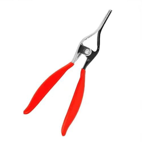 Pro Grade Car Fuel Line Removal Tool Kit With Hose Clamp Pliers for quick oil pipe separation, red handles, close-up view