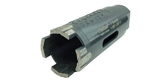 Trenion T Core diamond drill bit with T-shaped segments, 1-3/8 in, 5/8-11 thread; side view