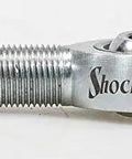 Heavy Duty Race Grade Rod End Constructed From Tough 4130 Chromoly Steel Offering A 5/8 Male Right Thread And 5/8 Inch Cross Bore Fit For Weekend Warrior Racing Rigs, showcasing detailed threads and logo.
