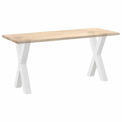 Adjustable Dining Table Legs Two Pack Heavy Duty Powder Coated Steel Desk Legs With Levelers White Finish 50x73 cm supporting table