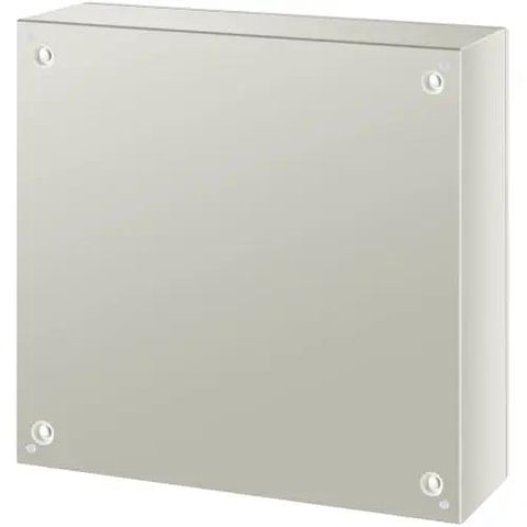 Front view of NEMA 4X Steel Enclosure 24 By 24 By 8 Inches IP66 Waterproof Dustproof Outdoor Indoor Electrical Junction Box