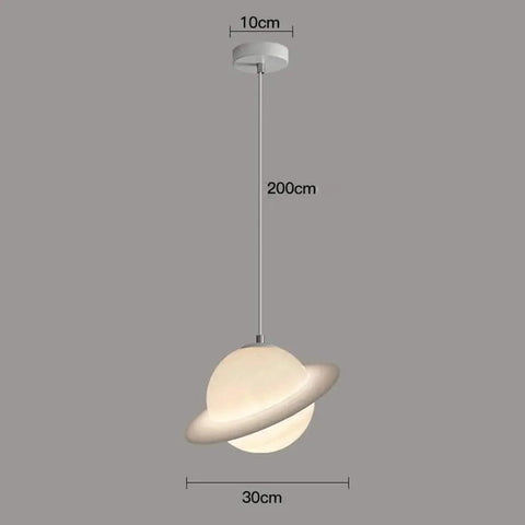 Room Pendant Lamp With Acrylic Saturn Design, Kid Friendly Princess Style Suspension Light For Kids Room, E27 Socket, Max 60W