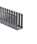 A Total Game Changer For Taming Any Mess With This Solid As Heck Slotted Wall Wiring Duct In Gray 2x4 Inch Adhesive Pvc Cable Management Channel Includes 120 Feet Of Reliable Routing, showcasing the 2x4 inch slotted design.