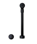 Slick Matte Black Push To Seal Bath Waste And Overflow Cover with pop up drain valve and sleek design for modern tubs.