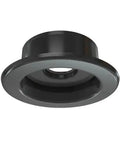 Pro Grade Fire Sprinkler Recessed Escutcheon 1/2 Inch NPT Black 2 Piece Set Pack Of 5 view of black escutcheon cover, round shape, designed for flush installation.