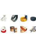 Various materials like tubes, wires, and films shown for the Fully Automatic Industrial Cutting Solution For Shrinkage Tube Wire Film Paper Foil Belt Heavy Duty Multi Material Trimmer With Calibration System A Badass Precision Cut And Maximum Hustle.