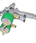 Heavy Duty Dual Nozzle Pneumatic Paint Sprayer With Pressure Feed For Smooth Coating On Any Workpiece Featuring Stainless Steel Tips And Needles