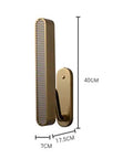 Top Shelf Copper Wall Sconces With Bright Acrylic Shades For Bedrooms And Living Rooms in gold finish, 40cm height.