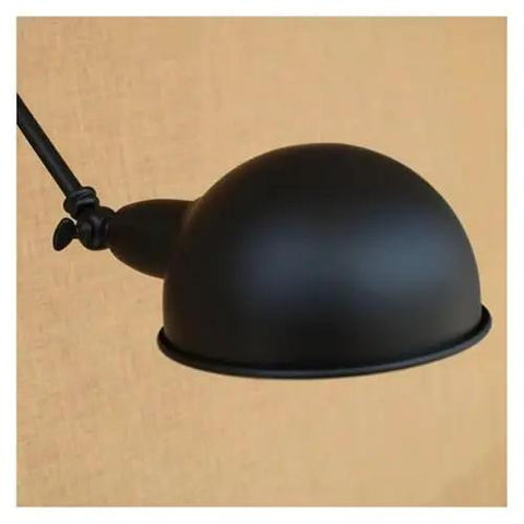 JGSYD Adjustable Long Arm Wall Sconce - Vintage Industrial Home Lighting Retro Loft Lamp Stylish wall light fixture detail in black finish.