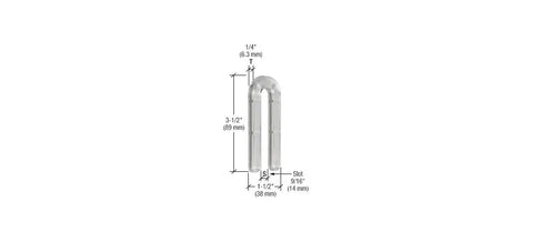 Slick Clear Plastic Horseshoe Shims One Quarter Inch Thick By Three And A Half Long Top Tier Leveling Gear set against measurement guide.