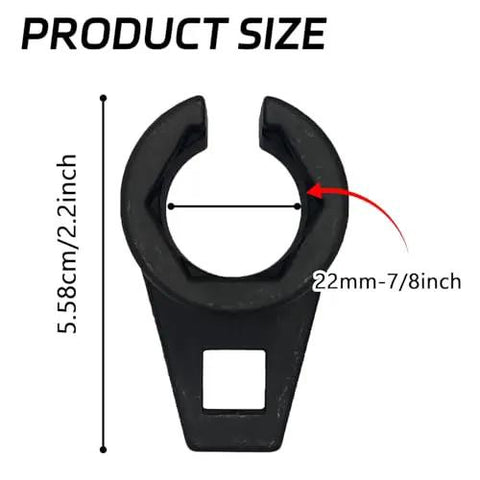 Offset Oxygen Sensor Socket 3/8 Inch Drive By 7/8 Inch 22mm Low Profile 6 Point O2 Sensor Removal Tool With Side Wire Gate shown
