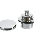 Deluxe 2.87 Inch Lift And Turn Bath Tub Drain Trim Conversion Kit Satin Chrome Universal Replacement part with flip action faceplate.