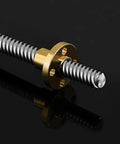 12mm Diameter Lead Screw With Brass Nut, 400mm Long, 2mm Pitch, 8mm Lead, 4 Starts, Acme Thread Precision Rod For 3D Printer Z Axis And CNC Projects