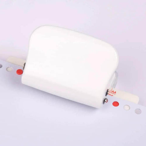 Six Hole Puncher For Loose Leaf Notebooks And Scrapbooks, A4 A5 B5 Compatible Handheld Circle Paper Puncher, white design