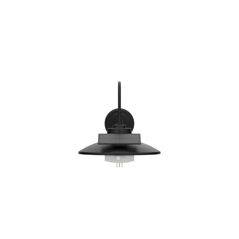Front view of Gooseneck Solar Wall Light With Motion Sensor And 3 Lighting Modes, IP65 Waterproof Outdoor Barn Porch Farmhouse Decor