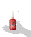 Red high-strength thread locker bottle, 50ml, labeled 'Perma-Lock', measuring 6.8 inches, ideal for mechanical parts and heavy-duty builds.
