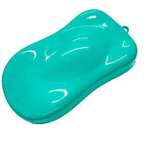 Rich Jade Green Basecoat Paint Gallon Drop In Ready To Spray With Included Fast Dry Reducer For A Slick Satin Finish That Flows Clean Across Panels And Stays Sharp Daily on a smooth paint sample.