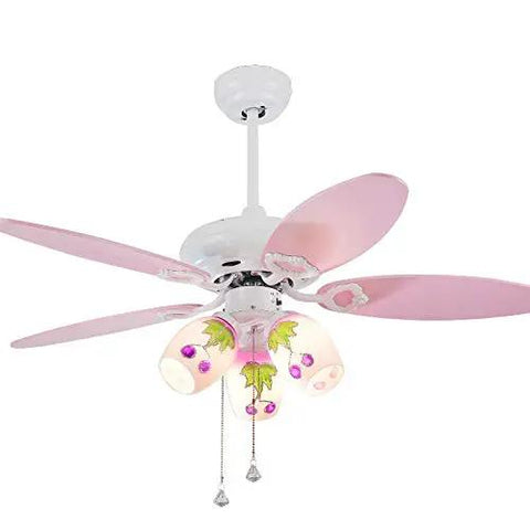 Hella Sleek Nordic Ceiling Fan With Wooden Leaf Blades And Built In Light And Smooth Quiet Airflow For Living Room Or Bedroom And Totally Chill Modern Decor Upgrades featuring pink wooden blades and floral light shades.