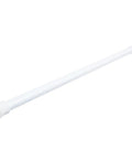 Adjustable Window Security Bar For Windows And Sliding Doors With Anti Slip Rubber Tips Rust Proof Finish And Easy Tension Rods From 15.7 To 27.5 Inches Kid Safe Home Security Lock No Brainer Setup. visible as a single white bar with rubber tips.