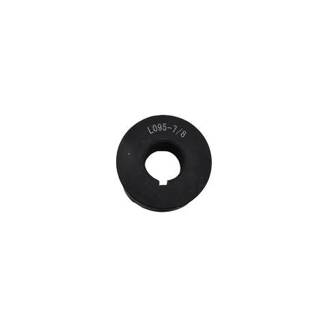 Beefy Seven Eighths Inch Bore L Jaw Coupling Half L095 on white background