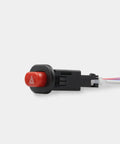 Double Flash Motorcycle Hazard Light Switch with Emergency Button, waterproof ABS/metal controller for bikes, scooters, easy install.