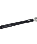 Black Adjustable Shifter Linkage Rod For Harley Davidson Softail Touring And Trike Ride Ready 11.5 To 12.5 Inch 6061 T6 Aluminum With Stainless Steel Joints And Five Sixteenths Inch Stud Compatibility, angled end view