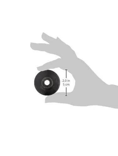 Person holding HX8 Cutting Wheel for Hinged Cutters showing size comparison 0.567-Inch Blade Exposure Built-Tough High Shock-Resistant Tool Steel.