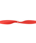 Red 1045 10x4.5 FPV propeller for quadcopters in the 16 piece set with 8 CW and 8 CCW, high-strength nylon for durability.