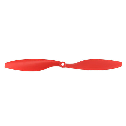 Red 1045 10x4.5 FPV propeller for quadcopters in the 16 piece set with 8 CW and 8 CCW, high-strength nylon for durability.