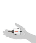 Lenox hole saw with arbor, 2-inch size, Speed Slot, held in hand