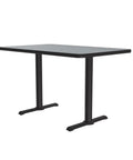 30 By 48 Inch Pub Table For Commercial Use, 29 Inch High Rectangular Dining Cocktail Table With Gray Granite Thermal Fused Laminate Top