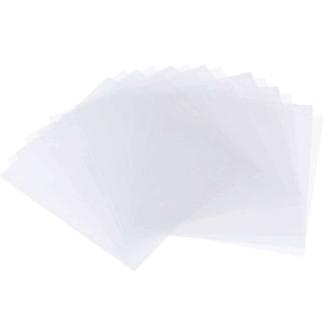 ZHluja 10-pack blank stencil sheets, 12x12 inches, 10 mil, transparent PET/acetate Mylar stack