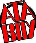 Red and black graphic with the text 'ATA BOY' in bold lettering.