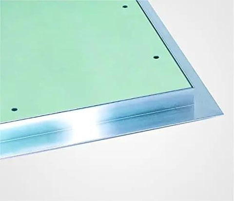 Close-up of Hella Durable 8X8 Removable Wall Access Panel Tile Ready Flush Mount Drywall Inlay Hidden Utility Cover Rock Solid Aluminum Frame