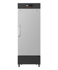 No Sweat Upright Medical Freezer With Twenty Seven Inch Width And Eleven Cubic Feet Storage Space Seven Organized Drawers front view with digital panel.