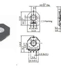 Diagram of Rotation Angle Sensor Module SV01A103AEA01R00 With 10K Potentiometer Analog Voltage Output 5V DC Supply Rotary Position Sensor