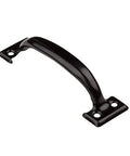 6-1/2 Inch Door Pull in Black Finish for Metal or Wood Doors with Large Hand Clearance Durable Galvanized Construction Model N116-699