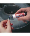 Applying LCP37684 Semi Solid Blue Threadlocker Stick 9 Gram Medium Strength Anaerobic Adhesive For Threaded Fasteners on bolt