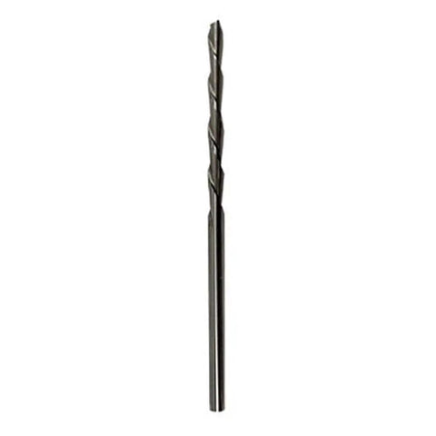Close-up of One Eighth Inch Sab Recut Zip Bit For Wood And Plastic, showing silver precision drill bit for clean cuts.