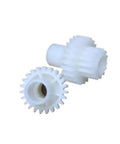 Heavy Duty Lift Motor Gear Replacement Compatible With Riso Ev Cv Duplicator Copiers M0 Point 8 X14 Pinion two white plastic gears