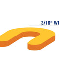 Three Sixteenth Inch Horseshoe Tile Spacers For Marble Granite And Stone Installations QEP 100 Pack Injection Molded For Dimensional Accuracy